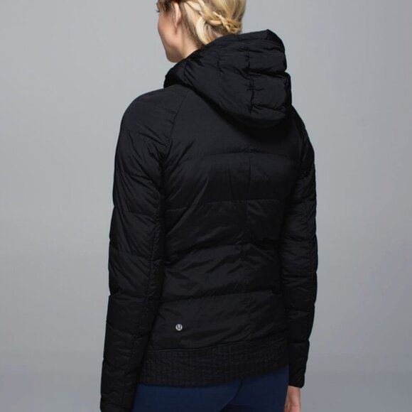 Lululemon Puffer Jacket Hoodie Down Jacket Fluffed Up Pullover Black Size 4 - Picture 2 of 8